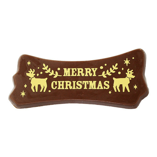 チョコプレート「Merry Christmas」(ウインタートナカイ)|クリスマスケーキ用飾り XO-8470