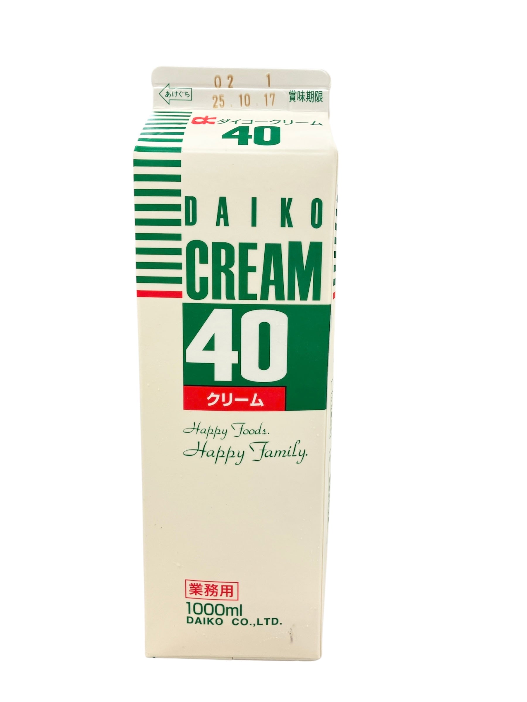 ダイコ－ クリ－ム40 1000ml（乳脂肪分 40.0％） – Jhc cake club